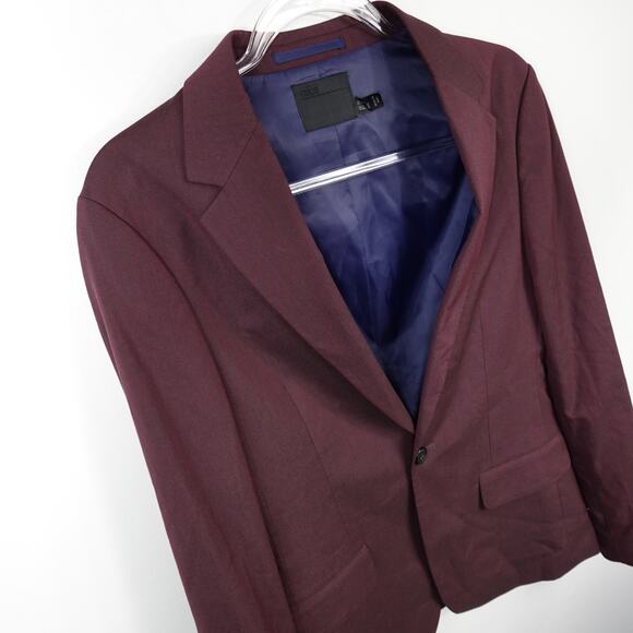 ASOS Men's Burgundy Single Button Blazer 36 Regular - Picture 4 of 8